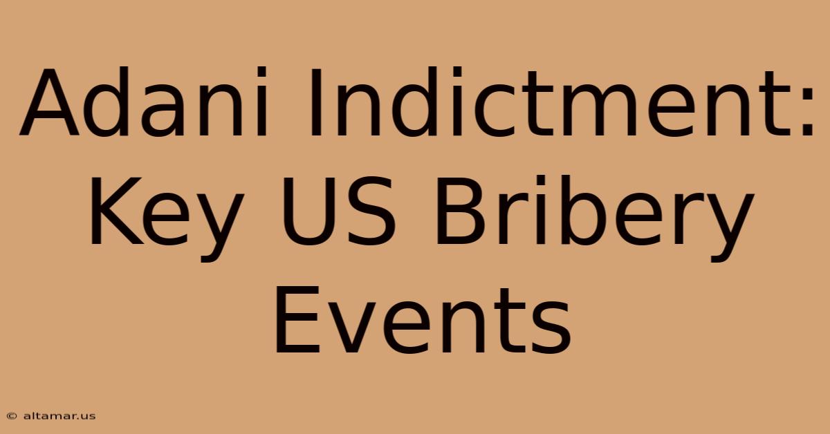 Adani Indictment: Key US Bribery Events