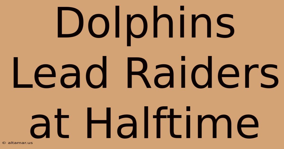 Dolphins Lead Raiders At Halftime