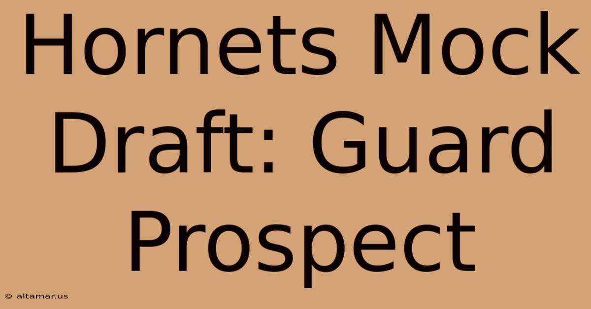 Hornets Mock Draft: Guard Prospect