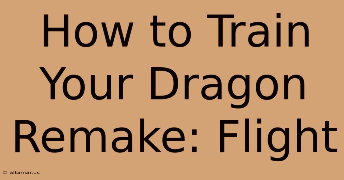 How To Train Your Dragon Remake: Flight