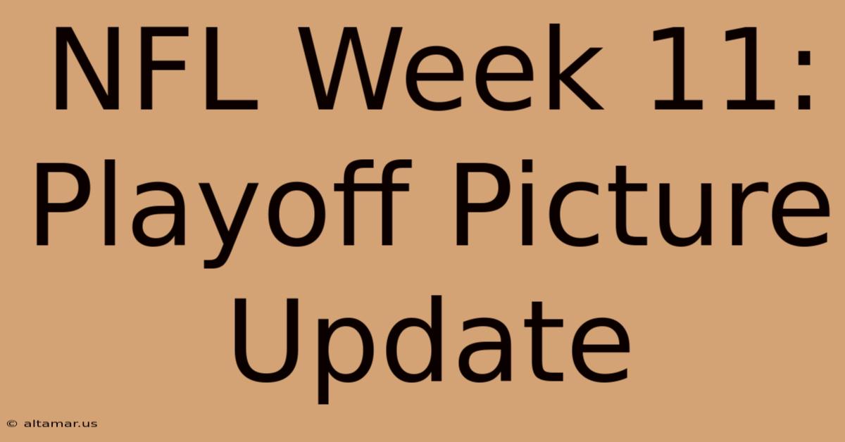 NFL Week 11: Playoff Picture Update