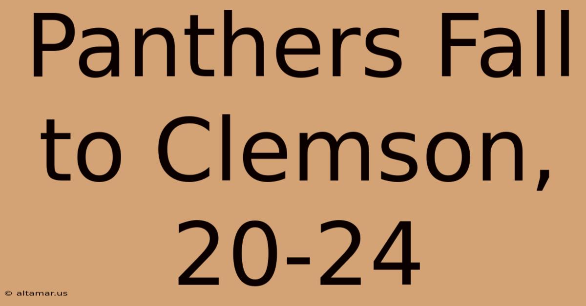 Panthers Fall To Clemson, 20-24