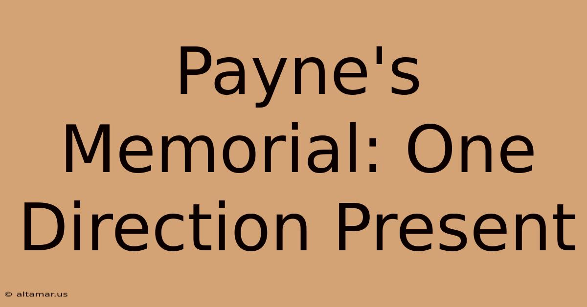 Payne's Memorial: One Direction Present