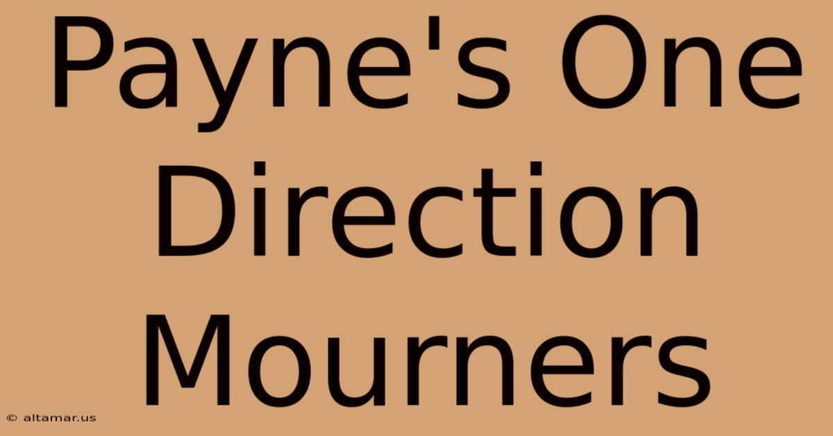 Payne's One Direction Mourners