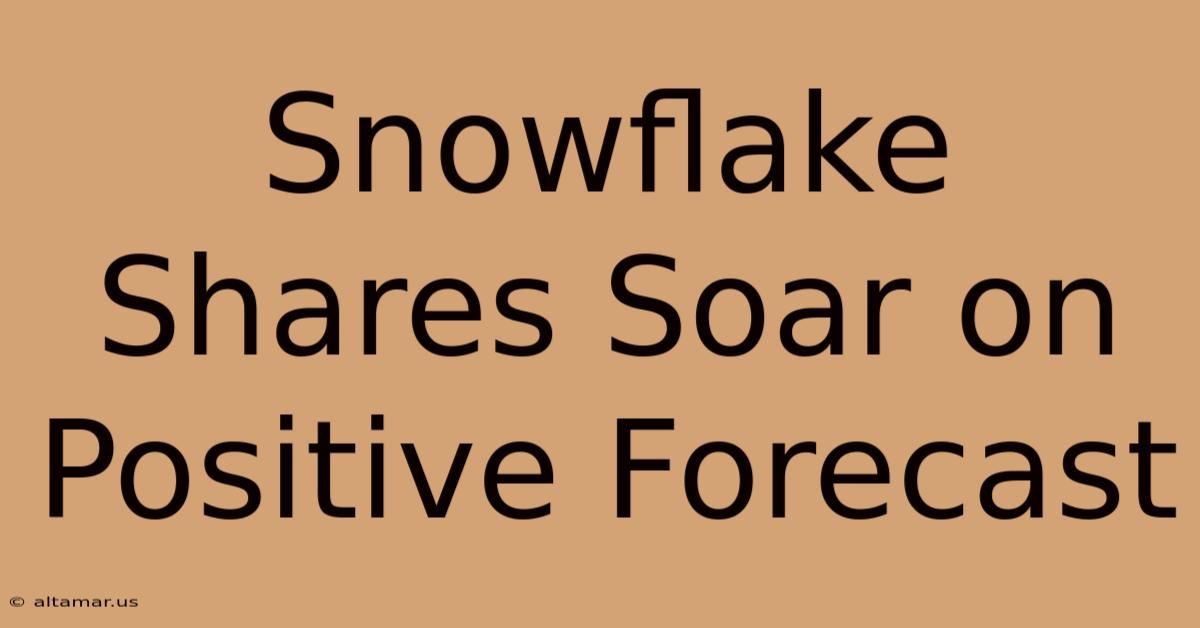 Snowflake Shares Soar On Positive Forecast