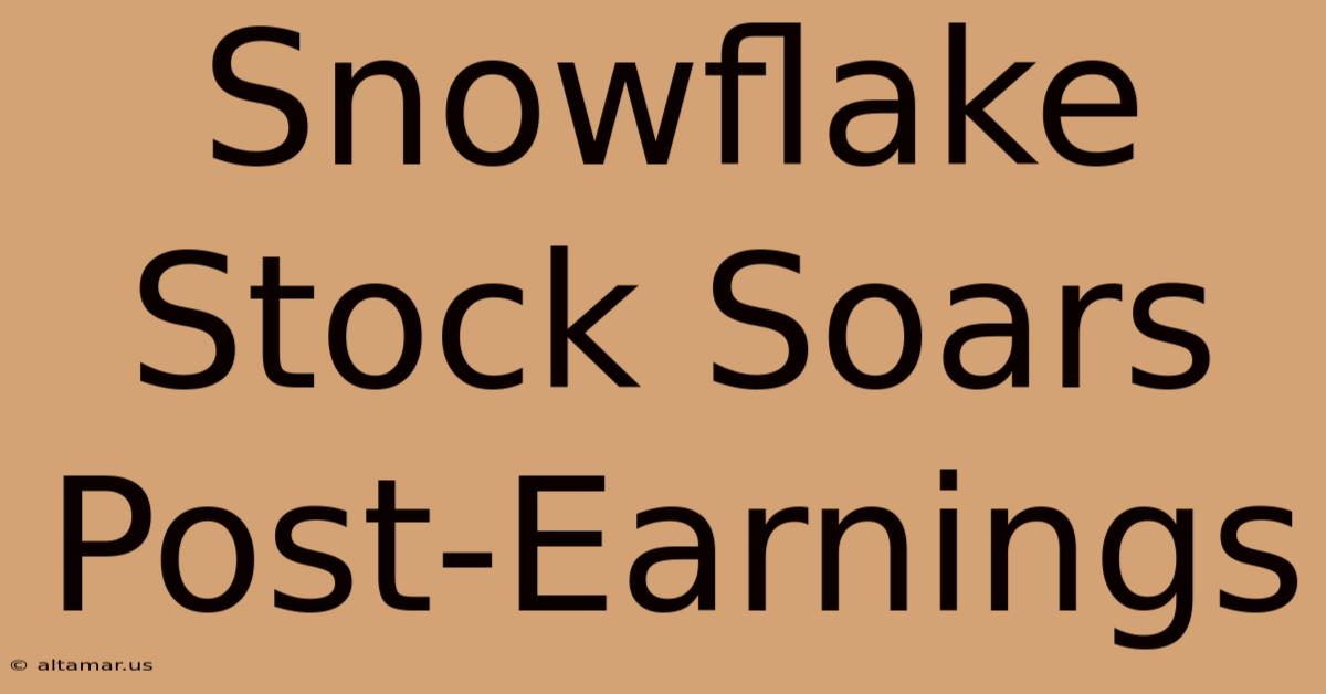 Snowflake Stock Soars Post-Earnings