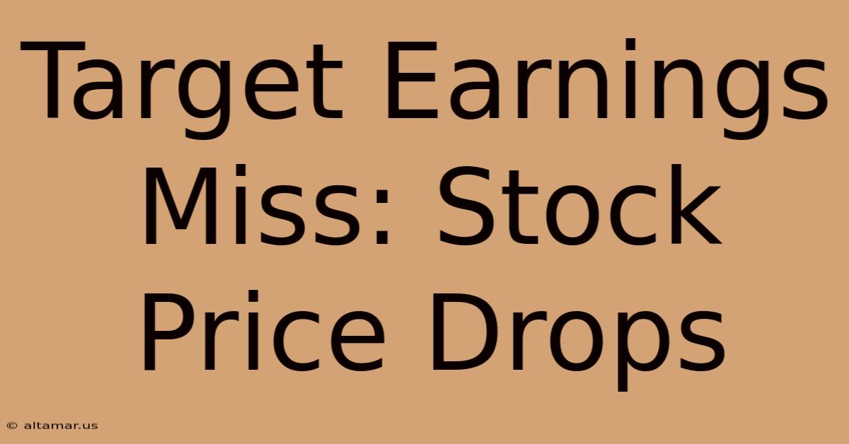 Target Earnings Miss: Stock Price Drops