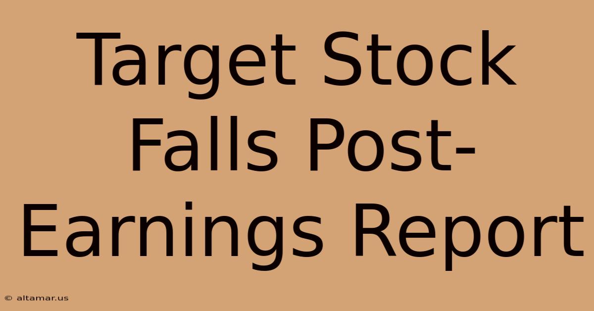 Target Stock Falls Post-Earnings Report