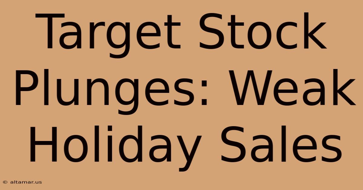 Target Stock Plunges: Weak Holiday Sales