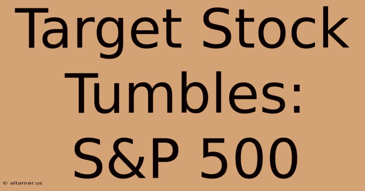 Target Stock Tumbles: S&P 500